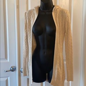 Open front hooded Cardigan